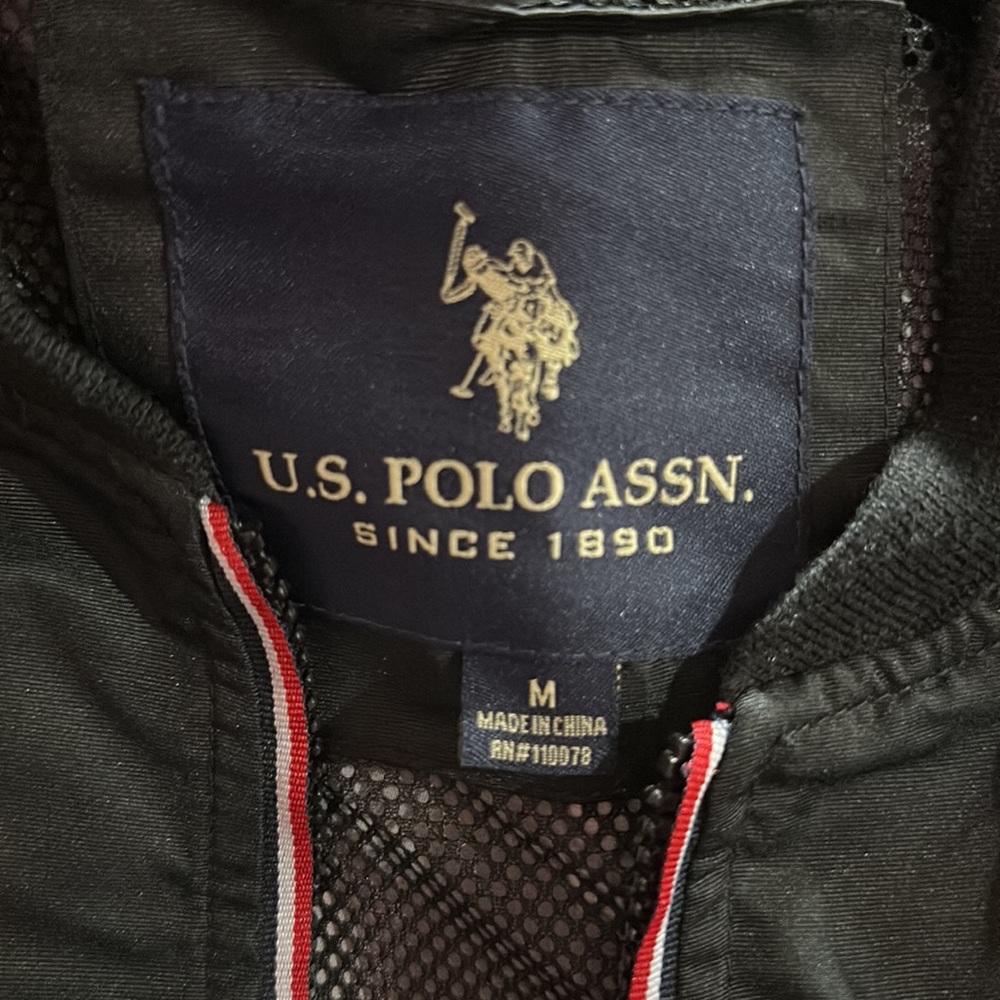 Black U.S. Polo Bomber Jacket - Picture 2 of 3